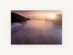 Silk Water Dusk, coastal canvas wall art print, front view