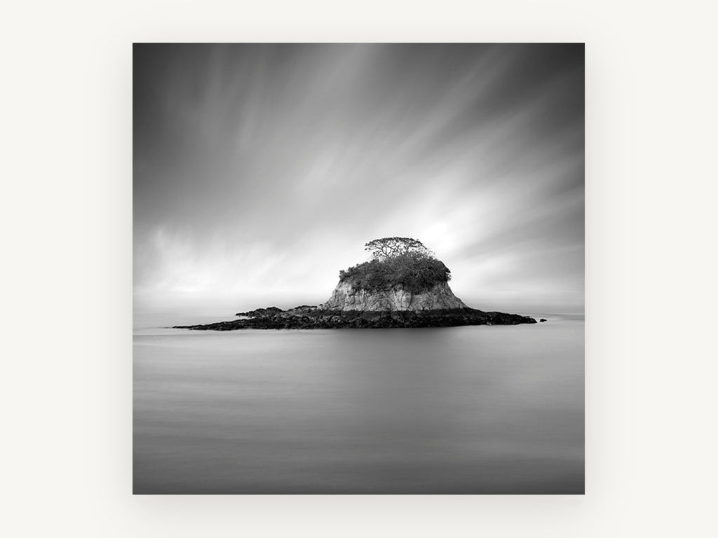 Silent Island, coastal canvas wall art print, front view