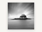 Silent Island, coastal canvas wall art print, front view