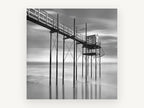 Stilted Fishing Hut, coastal canvas wall art print, front view