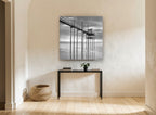 Stilted Fishing Hut coastal canvas print on the wall of a hallway
