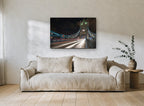 Tower Bridge Light Trails city canvas print on the wall of a living room