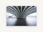 Beneath Blackfriars, london bridge underside long exposure photograph, city canvas wall art print, front view
