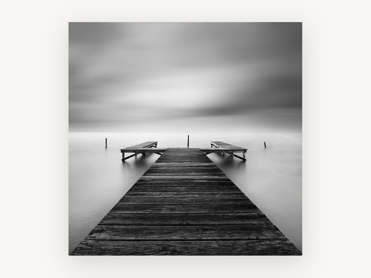 Still Water Jetty, coastal canvas wall art print, front view