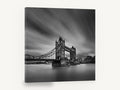 Tower Bridge Long Exposure, tower bridge london black and white photograph, city canvas wall art print ready to hang