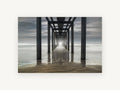 Pier Tunnel at Dusk, coastal canvas wall art print, front view