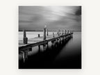 Silent Jetty Dusk, coastal canvas wall art print, front view