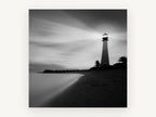 Beacon on the Shore, coastal canvas wall art print, front view