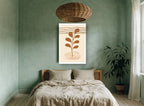 Sprout in Ripples floral canvas print on the wall of a bedroom