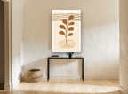 Sprout in Ripples floral canvas print on the wall of a hallway