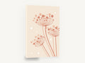 Blush Umbel Trio, blush pink umbel flowers minimalist illustration, floral canvas wall art print ready to hang