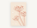 Blush Umbel Trio, floral canvas wall art print, front view