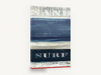Sand and Surf Stripes, sand and surf coastal typography, coastal canvas wall art print ready to hang
