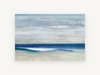 Quiet Shore Horizon, coastal canvas wall art print, front view