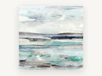 Pale Tide Layers, coastal canvas wall art print, front view
