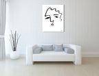 Making Faces IX Line Wall Art Print on the wall