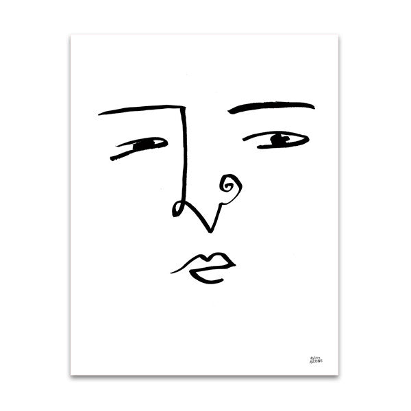 Making Faces VII Line Art Print 