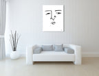Making Faces VII Line Art Print  on the wall