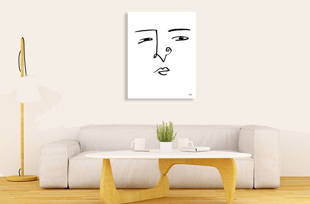 Making Faces VII Line Art Print  on the wall