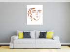 Making Faces V Terracotta Wall Art Print on the wall