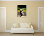 Man Playing Golf Wall Art Print on the wall