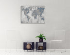 Map of the World V4 Wall Print on the wall