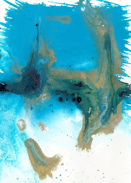 Marbling Blue Blown Wall Art Print
