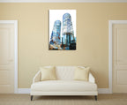 Marina City Chicago Wall Art Print on the wall