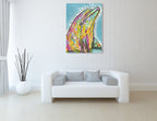 Marine Dolphin Wall Art Print on the wall