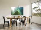 Emerald Point Reef landscape canvas print on the wall of a dining room