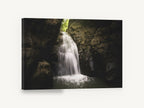 Hidden Gorge Falls, waterfall in rock gorge photograph, landscape canvas wall art print ready to hang