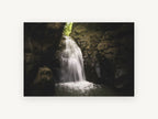 Hidden Gorge Falls, waterfall in rock gorge photograph, landscape canvas wall art print, front view