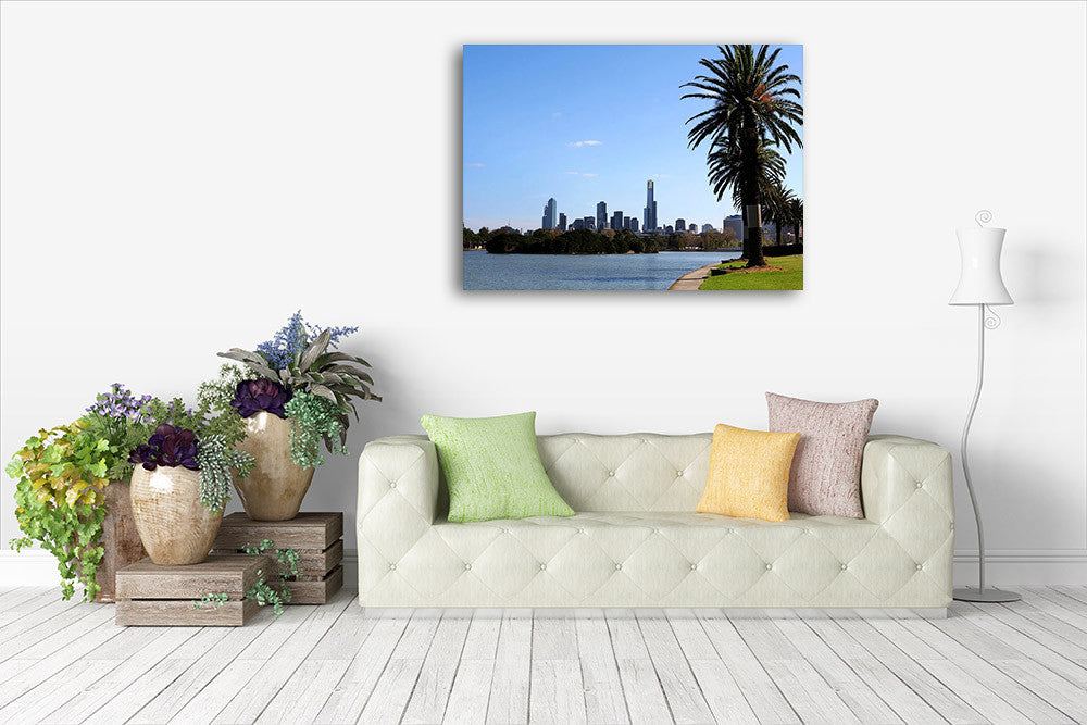 Melbourne Albert Park Lake Wall Print on the wall