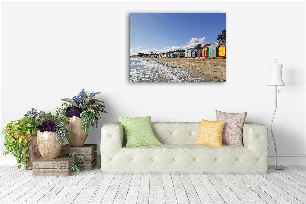 Melbourne Beach Wall Art Print on the wall
