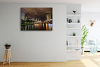 Melbourne City Buildings Wall Art Print on the wall