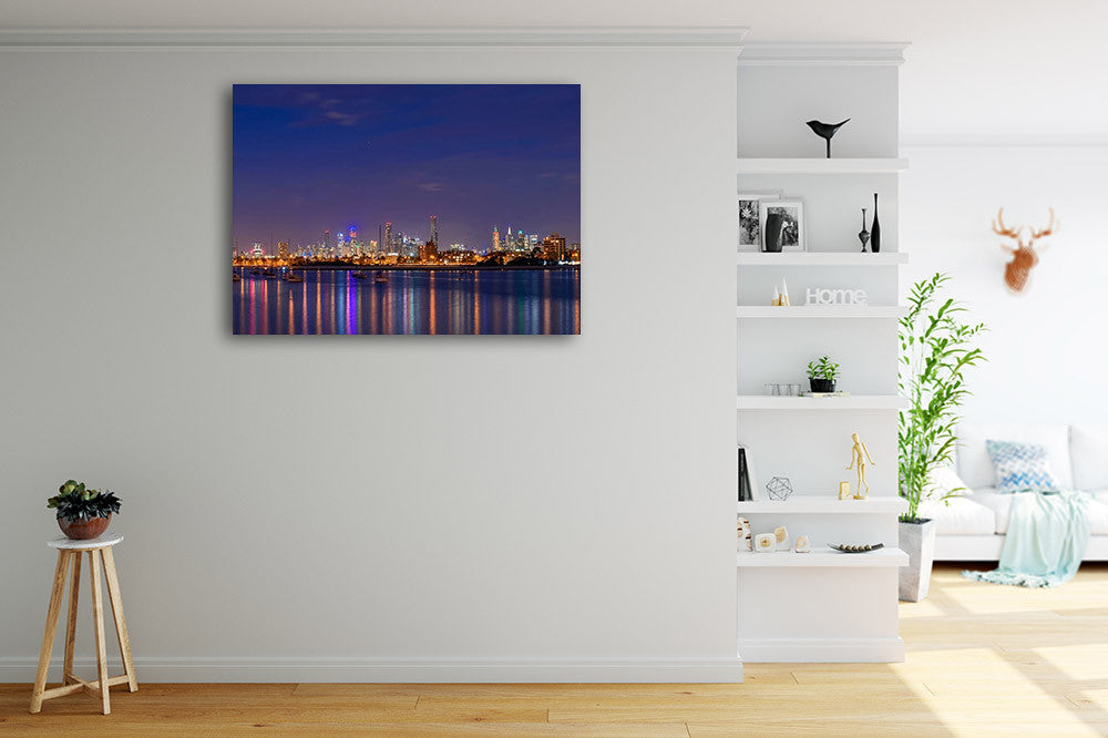 Melbourne City Skyscrapers Wall Art Print on the wall