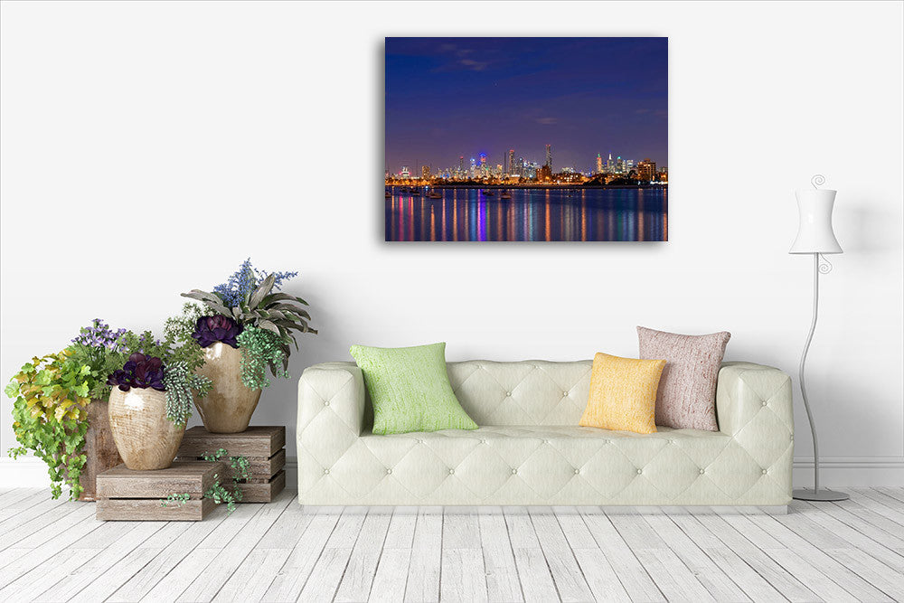 Melbourne City Skyscrapers Wall Art Print on the wall