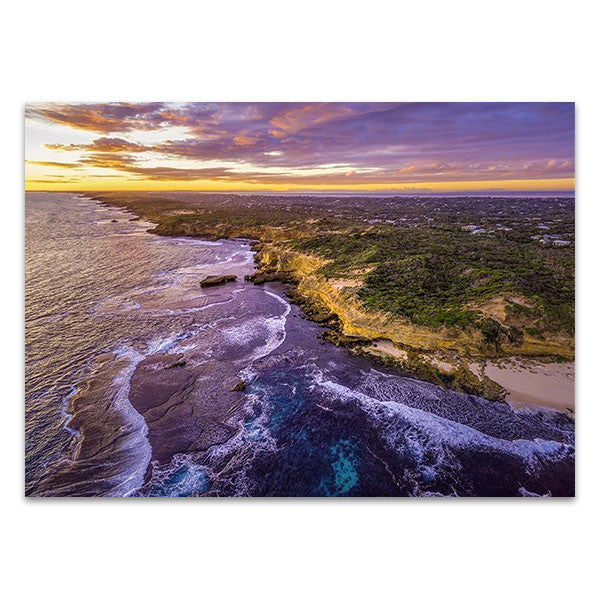 Melbourne Coastline at Dusk Wall Print