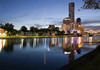 Melbourne Night Time Wall Art Print