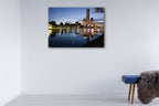 Melbourne Night Time Wall Art Print on the wall