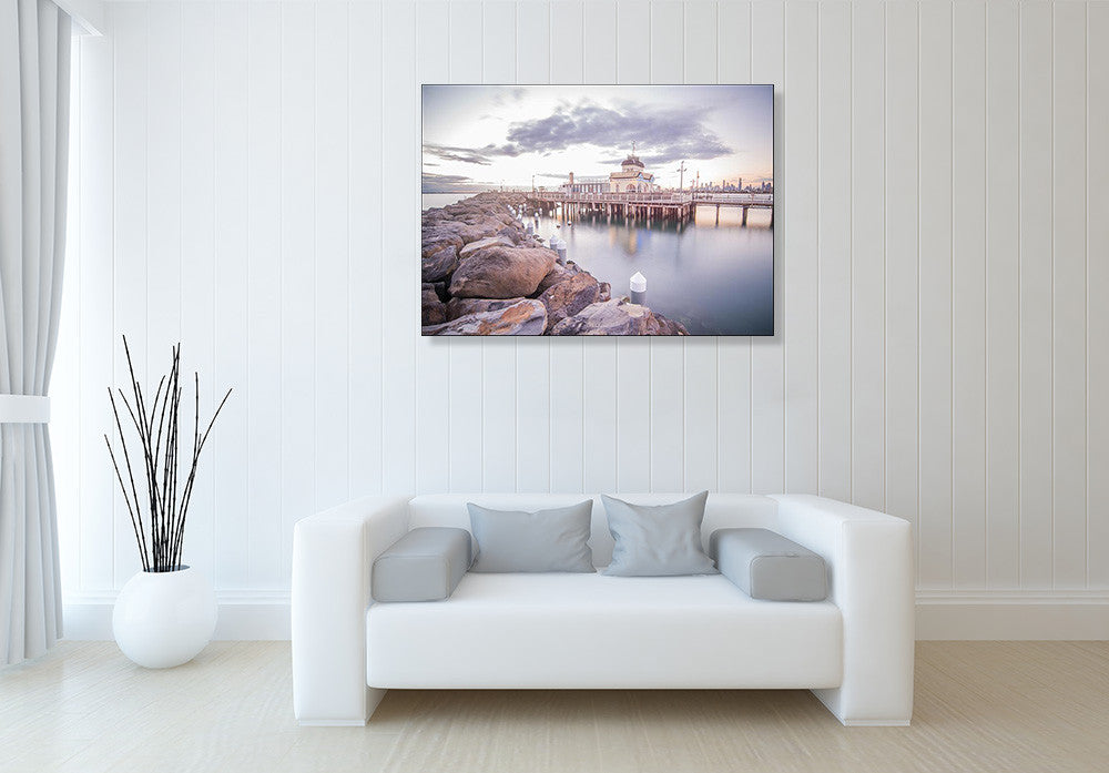 Melbourne Saint Kilda Pier Wall Art Print on the wall