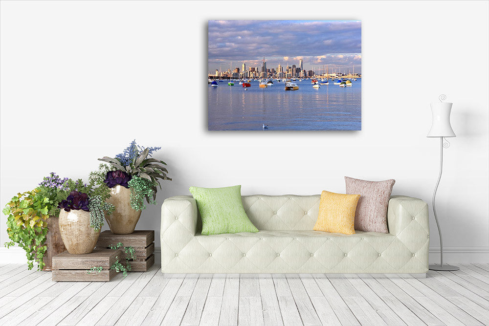 Melbourne Seascape Wall Art Print on the wall