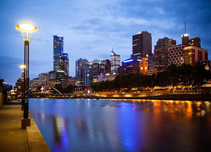 Melbourne Skyline Wall Art Print