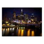 Melbourne Skyline at Night Wall Print