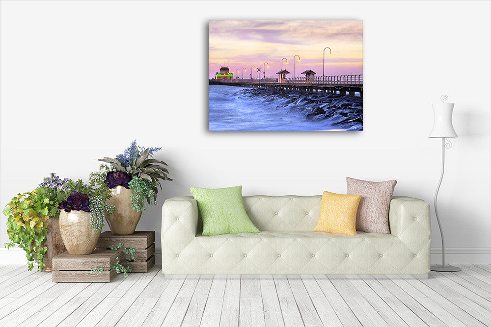 Melbourne St Kilda Pier Wall Art Print on the wall