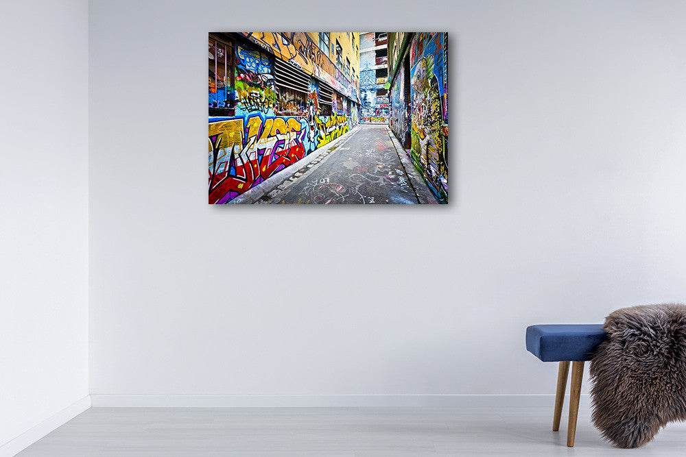 Melbourne Street Wall Art Print on the wall