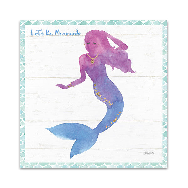 Mermaid Friends III Lets Be Wall Art Print