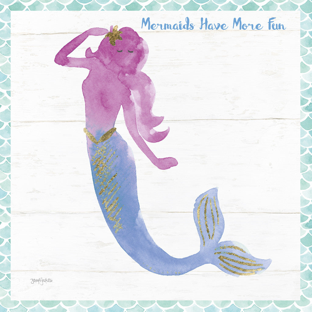 Mermaid Friends IV Fun Wall Art Print