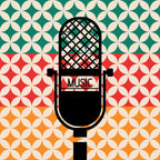 Microphone Music Retro Wall Art Print