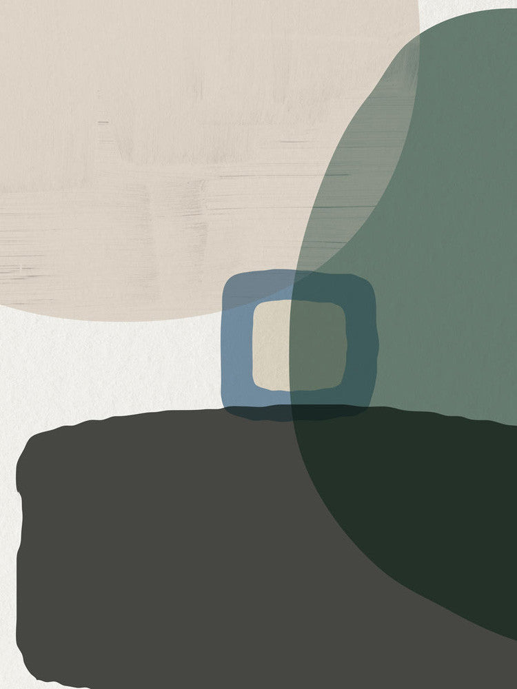Mid Century Circles I Wall Art Print